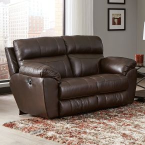 Catnapper 4072-1273/89-3073/89 Catnapper 4072-1273/89-3073/89 Costa - Top Grain Italian Leather Lay Flat Reclining Loveseat - Chocolate