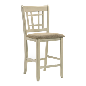 Intercon MI-BS-850C-RFO-K24 Mission Casuals - Lattice Stool - Rustic White / French Oak