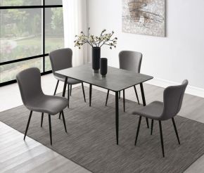 Coaster Fine Furniture 109391-S5 Horizon - 5 Piece Dining Set With Extension Table - Gray