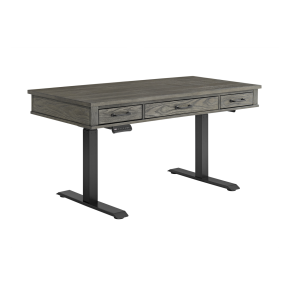Intercon FR-HO-6028L-PEW-C Foundry - Lift Desk - Brushed Pewter