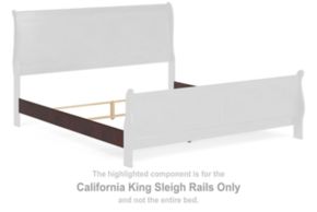 Signature Design by Ashley® B376-94 Alisdair - California King Sleigh Rails - Reddish Brown