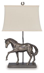 Signature Design by Ashley® L317044 Sandorman - Poly Table Lamp - Bronze Finish