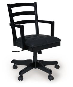 Ashley Furniture H664-01A Wildenauer - Home Office Swivel Desk Chair - Brown / Black
