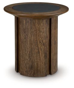 Ashley Furniture T563-6 Ashley Furniture T563-6 Dontayne - Round End Table - Warm Brown