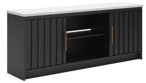 Ashley Furniture W2616-468 Cadmori - XL TV Stand With Fireplace Option - Black / White