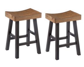 Signature Design by Ashley® D548-024 Glosco - Dark Brown - Stool (Set of 2)