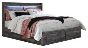 Signature Design by Ashley® B221B15 Baystorm - King Panel Bed With 4 Storage Drawers - Gray
