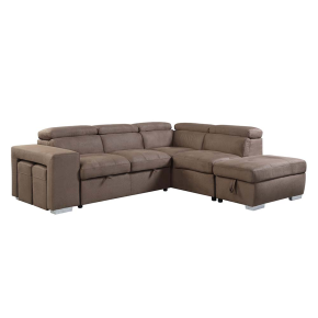 ACME LV01025 Acoose - Sectional Sofa - Brown Fabric