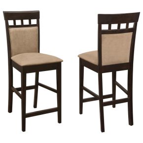 CoasterEveryday 100219 Gabriel - Closed Back Counter Chair (Set of 2) - Cappuccino