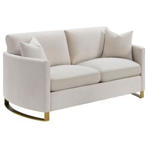 CoasterElevations 508822 Corliss - Upholstered Arched Arm Loveseat - Beige