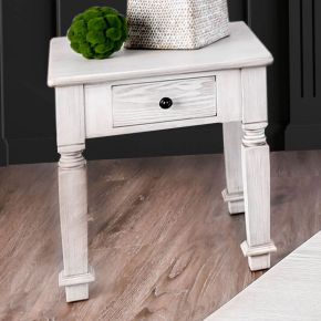 Furniture of America CM4089E Joliet - End Table - Antique White