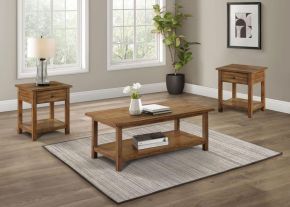 Coaster Fine Furniture 710548-S3 Payne - 3 Piece Coffee And 1-Drawer End Table Set - Brown