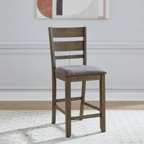 Liberty Furniture 182WT-B150124 Brook Bay - Slat Back Upholstered Counter Chair (RTA) - Brown
