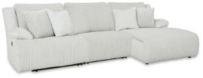 Ashley Furniture 92706S10 Ashley Furniture 92706S10 Top Tier - 3-Piece Sectional Reclining Chofa With Raf Press Back Chaise - Alloy