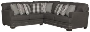 Jackson 5473/72/46-58 Jackson 5473/72/46-58 Crawford - 2 Piece Sectional With 9 Included Accent Pillows - Dark Gray