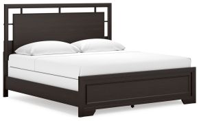 Signature Design by Ashley® B441B8 Covetown - King Panel Bed - Dark Brown