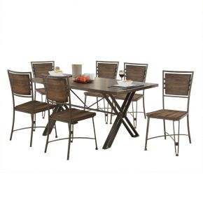 ACME 72347 Jodoc - Side Chair (Set of 2) - Walnut & Gunmetal