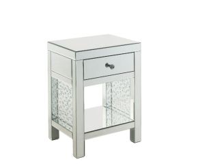 ACME 97959 Nysa - Accent Table - Mirroed & Faux Cyrstals Inlay