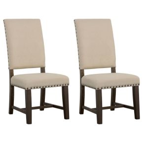 CoasterEssence 109143 Twain - Upholstered Dining Side Chairs (Set of 2) - Beige