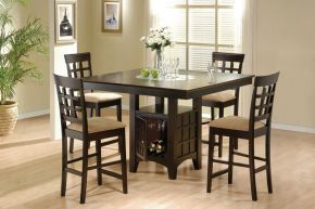CoasterEveryday 100438-S5 Gabriel - 5 Piece Counter Height Dining Set - Cappuccino
