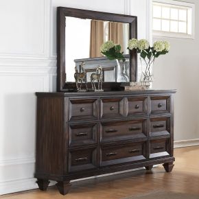 New Classic 00-2264-DM Sevilla  - Dresser & Mirror - Dark Brown