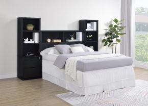 Coaster Fine Furniture 315851F-SET Westpark - 3 Piece Full Bedroom Set Bookcase Headboard - Black