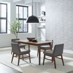 Liberty Furniture 198-CD-5LTS Space Savers - 5 Piece Leg Table Set - Walnut