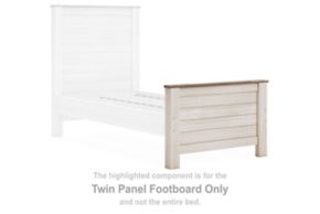 Signature Design by Ashley® B267-52 Willowton - Twin Panel Footboard - Whitewash