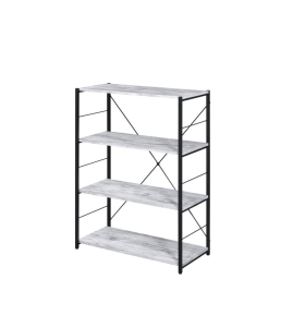 ACME 92774 Tesadea - Bookshelf - Antique White & Black Finish - 43"