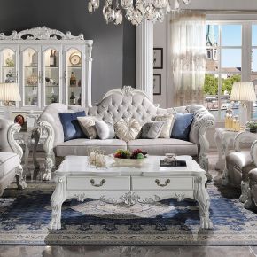 ACME LV02244 Dresden - Sofa With 7 Pillows - Bone White