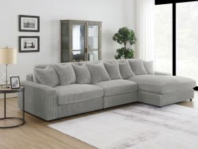 Coaster Fine Furniture 509900-SET Blaine - Upholstered Reversible Chaise Sectional Sofa - Fog