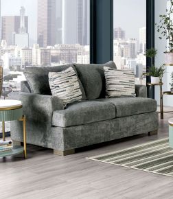 Furniture of America SM1208-LV Leytonstone - Loveseat - Gray