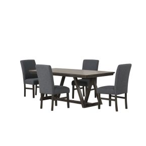 New Classic 40-4125-DG4C High Line - Dining Table & 4 Chairs - Gray