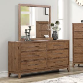 Liberty Furniture 936-BR-DM Shaker Lakes - Dresser & Mirror - Brown