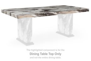 Signature Design by Ashley® PCD581-26T Jeshina - Rectangular Dining Room Table Top - Dark Brown / Beige