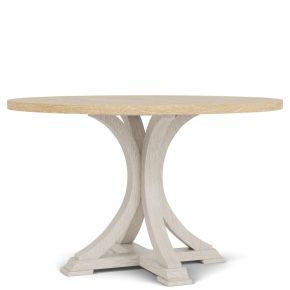 Riverside Furniture 79452 Glenndale - Round Dining Table - Aged White / Wheat