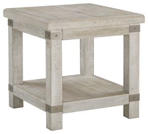 Ashley Furniture T757-3 Carynhurst - Rectangular End Table - White Wash Gray