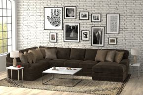 Jackson 4376/62/76/30-49 Mammoth - 3 Piece Sectional With RSF Chaise - Chocolate