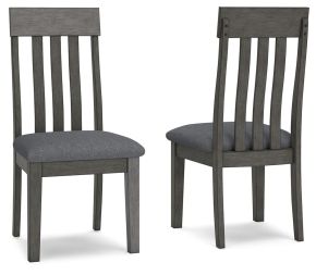 Signature Design by Ashley® D589-01 Hallanden - Dining UPH Side Chair (Set of 2) - Black / Gray