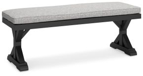 Signature Design by Ashley® P792-600 Beachcroft - Black / Light Gray - Bench With Cushion