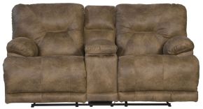 Catnapper 4389-1228/49-1328/49 Voyager - Fabric Lay Flat Console Reclining Loveseat - Brandy