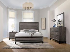 CoasterEveryday 212421Q-S4 Watson - 4 Piece Queen Bedroom Set - Gray Oak