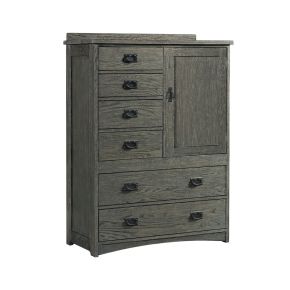 Intercon OP-BR-N5806D-PEW-C Oak Park - Door Chest - Brushed Pewter