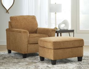 Benchcraft® 25207/20/14 Benchcraft® 25207/20/14 Erinslane - 2 Pc. - Chair, Ottoman - Honey