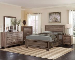 CoasterEveryday 204190KEB2 Kauffman - King Side Rails & Slats, Box 2 of 4 - Washed Taupe