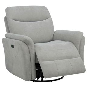 Coaster Fine Furniture 610423P Adler - Upholstered Power Swivel Glider Recliner - Ivory