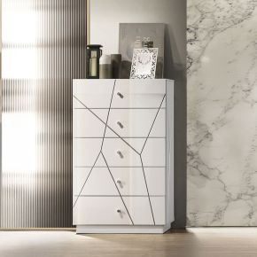 ACME BD05886 Esther - Chest - White / Silver