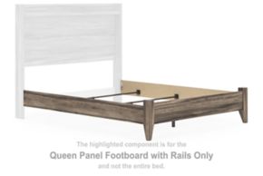 Signature Design by Ashley® PCB2005-54 Elbrim - Queen Panel Footboard With Rails - Brown