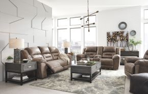 Ashley Furniture 39905/88/94/25 Ashley Furniture 39905/88/94/25 Stoneland - 3 Pc. - Reclining Sofa, Loveseat, Rocker Recliner - Fossil