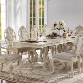 ACME 61280 ACME 61280 Ragenardus - Dining Table With Leaf - Antique White